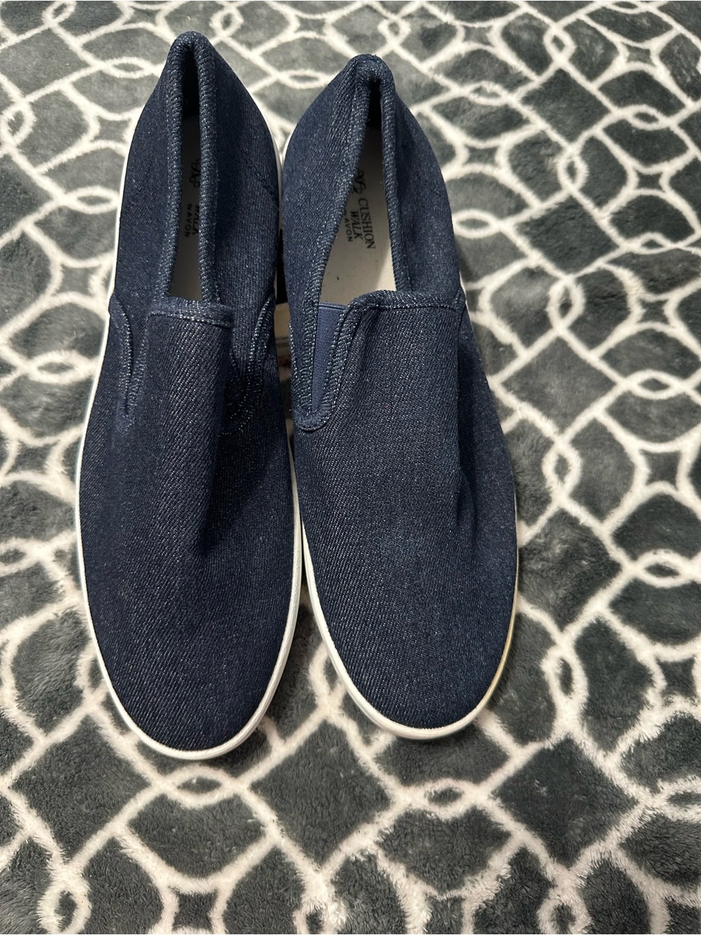 Denim Sneaker Slide - Slip-On Canvas Shoes - Navy